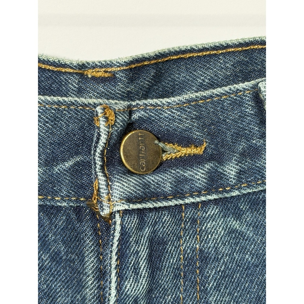 Carhartt B450-DVB Relaxed Fit Jeans Mens 36x30 Blue Denim Workwear - Picture 3 of 5